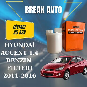 Filtrlər: Hyundai ACCENT, 1.4, Benzin, 2014 il, Orijinal, Yaponiya