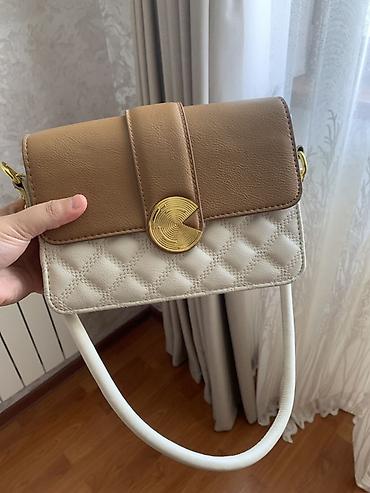 cantalar: İki rəngli qadın çantası - Model: çiyin/çantanın üstündən asmalı mini — 1