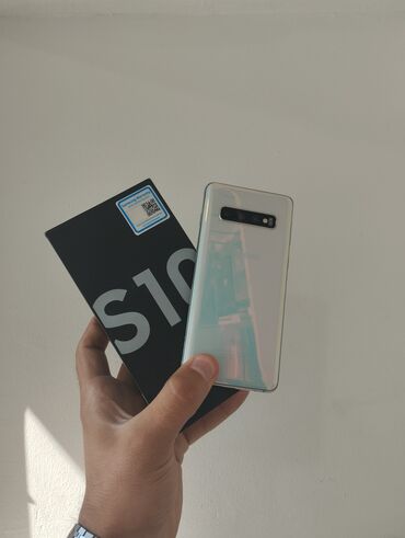 s10 5g: Samsung Galaxy S10, 128 GB, rəng - Ağ, Düyməli, Barmaq izi, İki sim kartlı