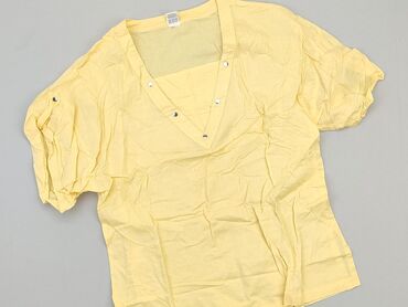białe bluzki krótki rękaw eleganckie: Блуза жіноча, H&M, L, стан - Хороший