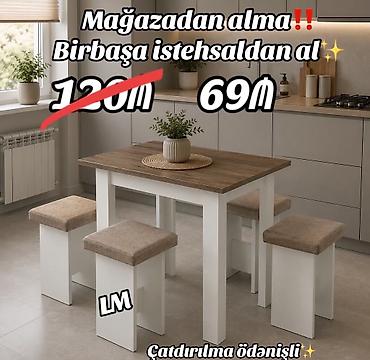 dirnaq stolu: Düz masa, Stulsuz, Polkalı, Siyirməli, Teksturalı laminat — 1