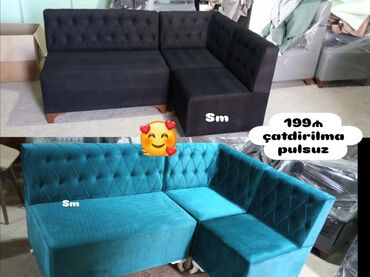 Masa və oturacaq dəstləri: Künc divan