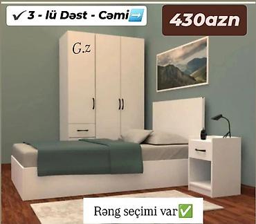 mebeler: Təknəfərlik çarpayı, Dolab, Yeni — 1