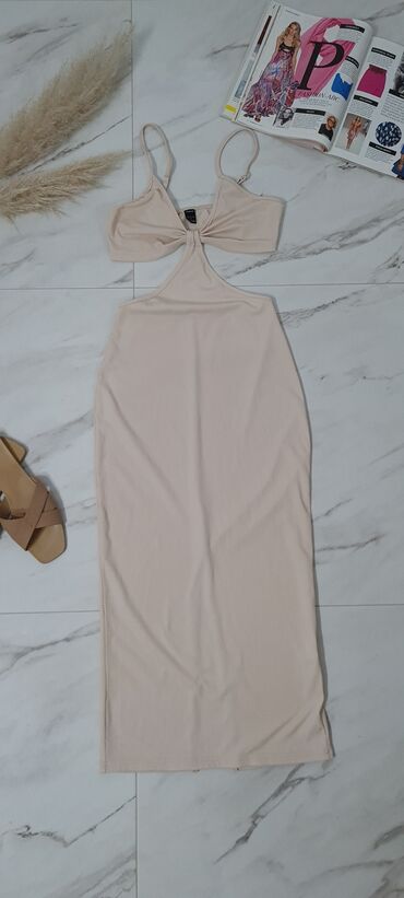 svečane haljine od satena: S (EU 36), color - Beige, Other style, With the straps
