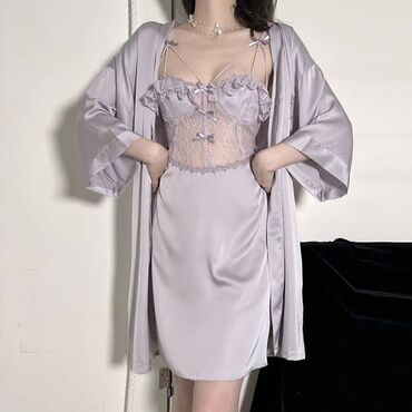 лёгкое платье: Ночная сорочка, Атлас, Длинная модель, L (EU 40)