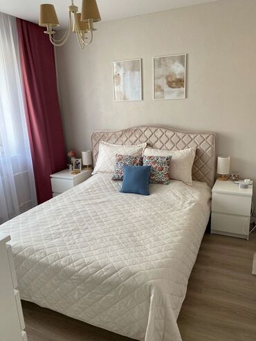 долгосрочный квартира рабочий городок: 1 комната, Душевая кабина, Постельное белье, Кондиционер