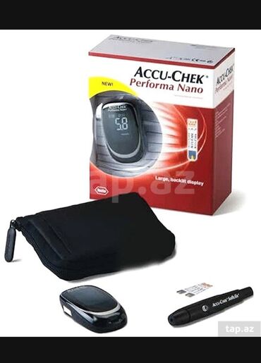 Ətriyyat: Şəkər ölçən cihaz "Accu-Chek Performa Nano". Təzədir. Глюкометр