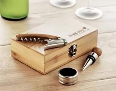 Ostala kuhinjska oprema: Masterpro set pribora za vino – 3 dela u bambus kutiji Sadrži: - — 8