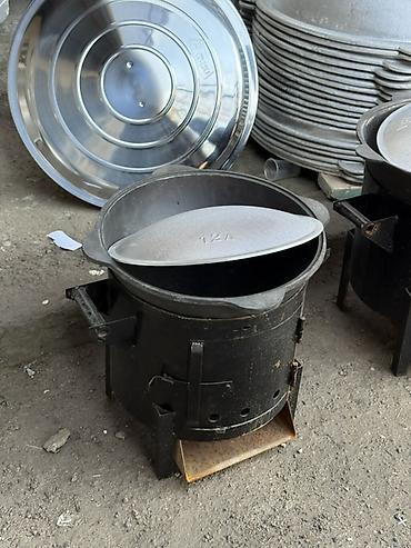 kaz: Казан чугунный с крышкой Davr Metall Объёмы: 4.5 л, 6 л, 8 л, 10 л — 1