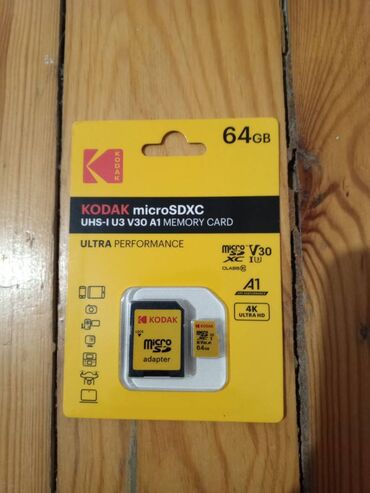 Kodak mikro kart, yeni, heç vaxt istifadə olunmayıb, 64 GB