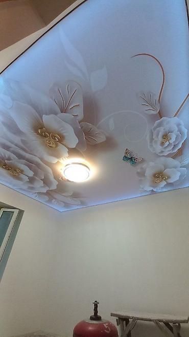 Натяжной потолок: Натяжной потолок жасайбыз тез жана сапаттуу 3D 1кв ом гланцывый 1кв — 8