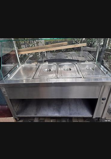 Оборудование для ресторанов, кафе: İsti yemək vitrini / bain-marie bufet masası - Material: paslanmayan — 4