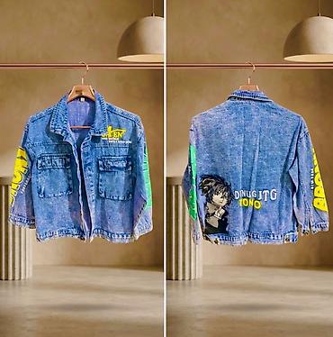 termo geyim: Unikal dizaynlı cins gödəkçə. - Material: Yüksək keyfiyyətli denim — 2