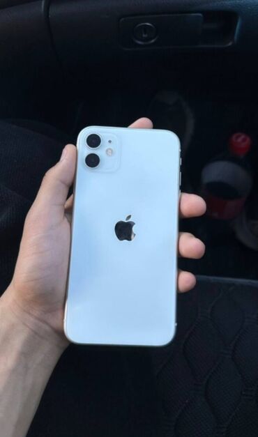 куплю iphone: IPhone 11, Колдонулган, 64 ГБ, Ак, Кулакчындар, Заряддоочу түзүлүш, Коргоочу айнек, 81 %