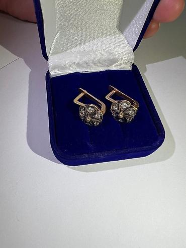 Другие ювелирные изделия: 1-Серьги СССР, вес 6,19 очень красивые, редкие, камни муассанит — 3