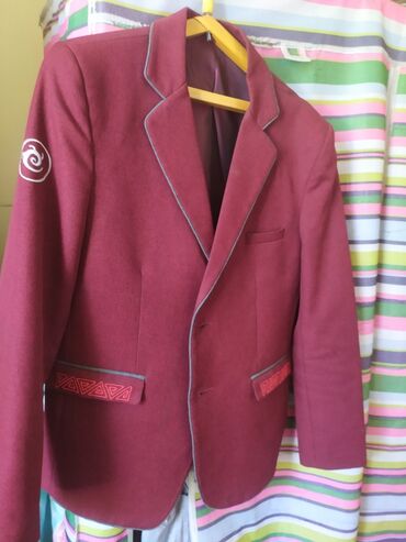 трикотажный пиджак: Пиджак, Классическая модель, Made in KG, XL (EU 42)
