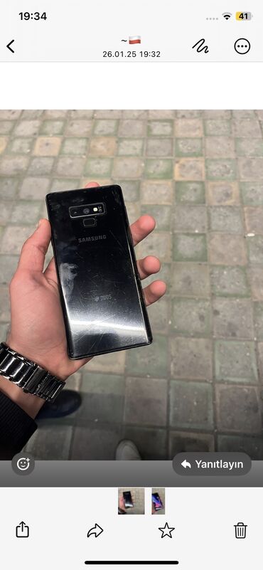 telfon ikinci el: Samsung Galaxy Note 9, 128 GB, rəng - Qara, Barmaq izi, Face ID