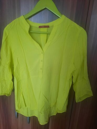 ženske košulje od satena: M (EU 38), Single-colored, color - Yellow