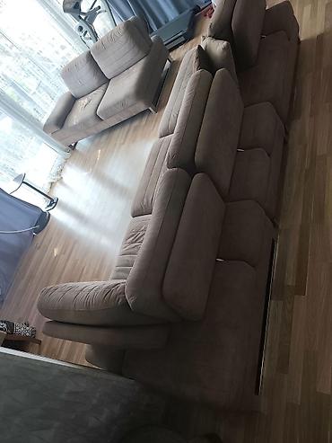 divan ortukleri: Ikisi 900 AZN yataq olur cekyat - Rəng: taupe/bej tonları - Parça — 7