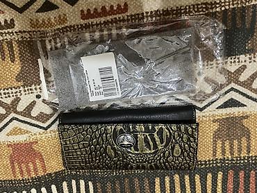 Кошельки: Женский кошелёк American Bison, модель Croco Embossed Flap Over — 1