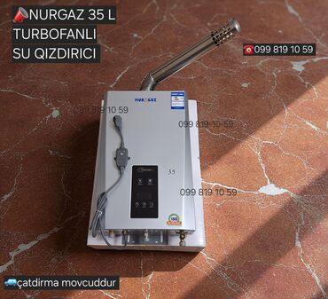 Aspiratorlar: NURGAZ 35 L turbofanlı su qızdırıcı - Tip: Qazla işləyən axın tipli
