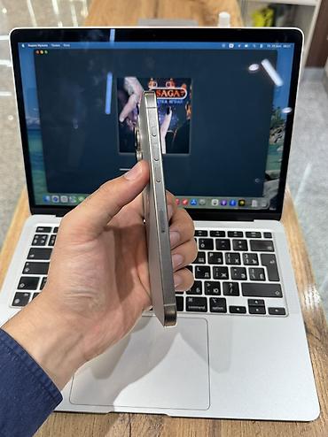 j5 2017: IPhone 15 Pro Max, Б/у, 256 ГБ, Natural Titanium, Защитное стекло, Чехол, 85 % — 2