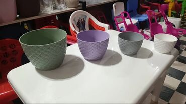 Bitkilər üçün dibçəklər: Dibcek dibcek qabi yuvarlaq rengli gul qabi yumru rengli Dibcek — 13