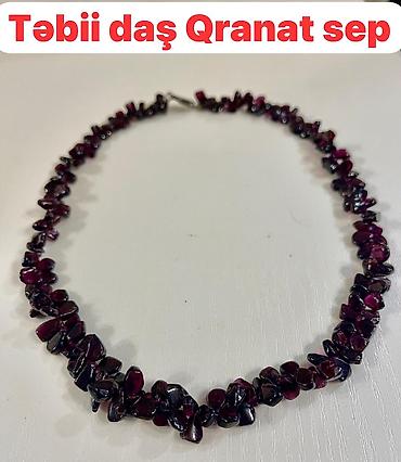 diamond sep: Təbii daş qranat sep - Material: 100% təbii qranat daşları (şirəli — 1