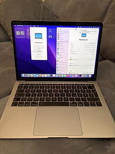 apple mini: Apple MacBook Air (13", 2018) - Rəng: Gümüş - Ekran: 13.3" Retina — 3