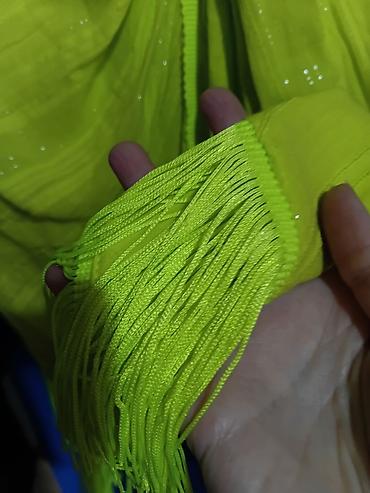 Haljine: Neon zeleno haljina-košulja sa resamam m do l - Model: midi — 6