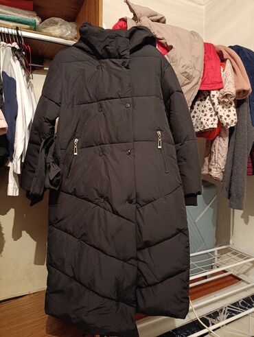 штаны слаксы: Пуховик, Узун модель, Кытай, Кабып тигилген, M