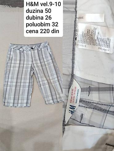 devojcice od 11 godina: H&M dečje bermude, karirani dezen u sivim nijansama. Veličina — 1