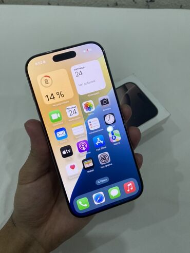 новый айфон 14 про: IPhone 14 Pro, Черный, Коробка, 14 %