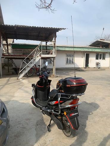 Скутеры: Скутер Skillmax, черный, с богатым комплектом освещения и туристским — 18