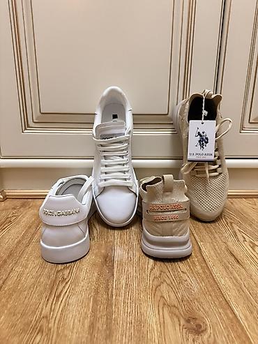 brend ayaqqabılar: Məhsul: 2 cüt qadın ayaqqabısı seti Orginal🔥🔥 1) Ağ dəri sneakers – — 3