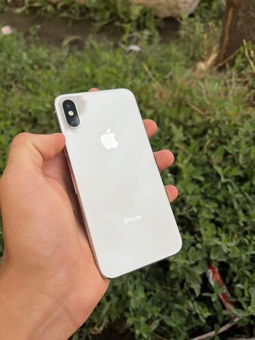 айфон x мини: IPhone X, Колдонулган, 64 ГБ, Ак, 100 %