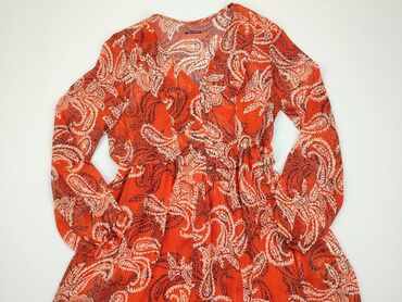 czerwona rozkloszowana sukienki: Sukienka, L, stan - Bardzo dobry