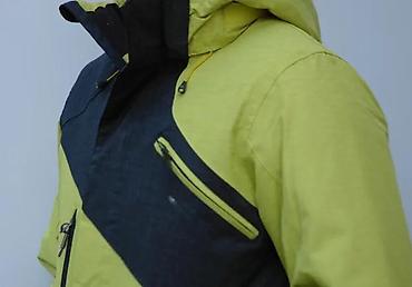 Zimske jakne: Muška zimska/ski jakna – limeta zelena sa crnim panelom - Topao — 8