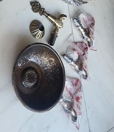 mis samovar: Osmanlı üslubunda dekorativ vintilli kranlar və naxışlı əlüzyuyan — 4