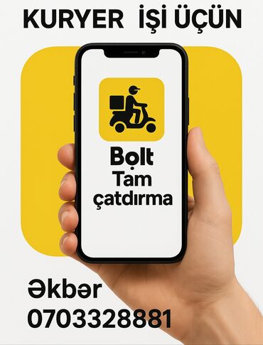 sürücü iş elanı: Moto-kuryer tələb olunur, İşəmuzd ödəniş, 6 ildən artıq təcrübə