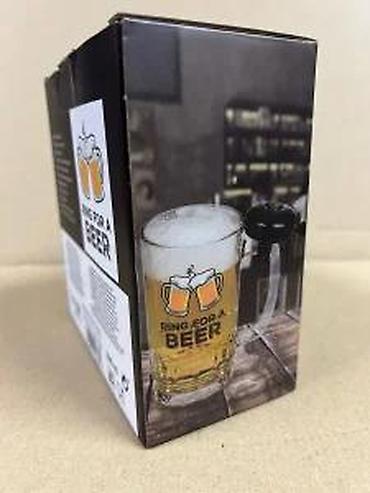 Čaše: Kriger krigla za pivo sa zvonom – 0,5 l - Staklena krigla zapremine — 16