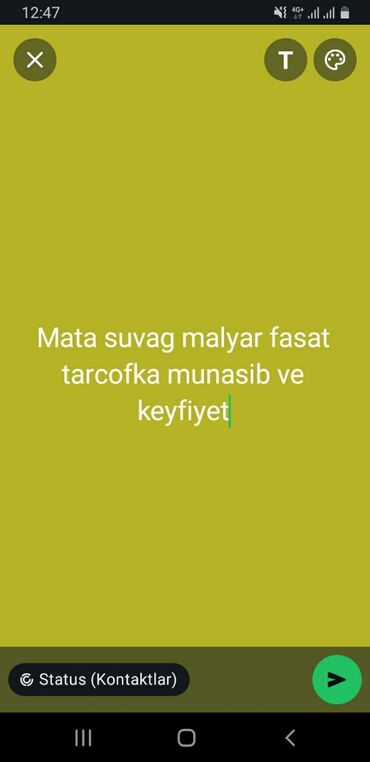 Hovuzlar: Mata suvaq, malyar, fasad və tarçovka işləri üzrə xidmətlər təklif