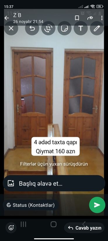 taxta qapilar ve qiymetleri: Giriş qapısı Taxta