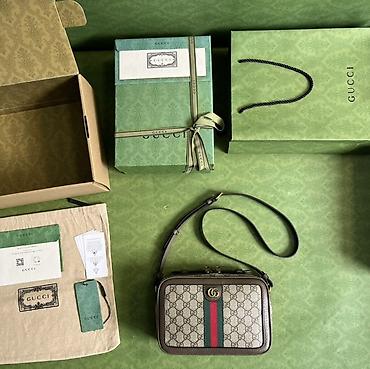 Классические сумки: Классическая сумка, Gucci, Италия, Материал: Комбинированный материал, Застежка на молнии, Мужские, Новый — 9