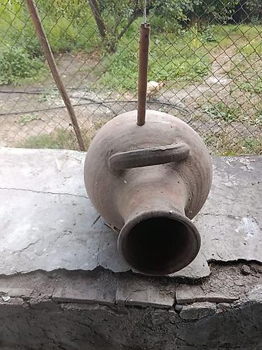 tar qabi: Böyük həcmli gil küp (amfora tipli) - Material: təbii gil, bişmiş — 2