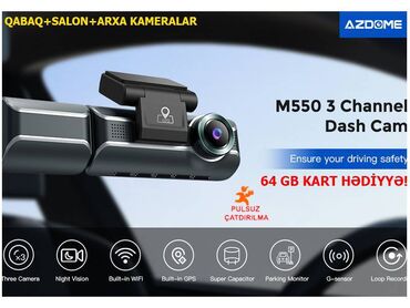 avtomobil arxa kamera: Videoreqistratorlar, Yeni, Avtomatik, 64 gb, Çin, Ünvandan götürmə, Pulsuz çatdırılma, Rayonlara çatdırılma