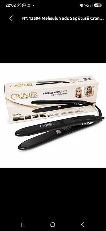 istilik elani: Cronier Professional CR-954 saç ütüsü - Professional Hair — 1