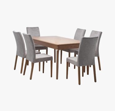 Masa və oturacaq dəstləri: Mətbəx üçün, Açılmayan, Oval masa, 6 stul — 7