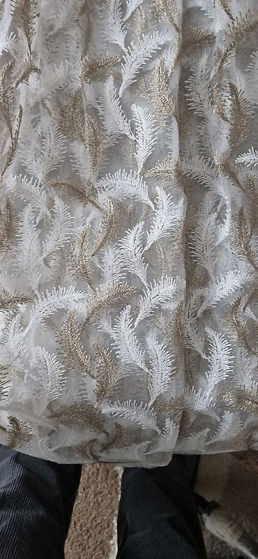 Zavese i draperije: Zavese od tila sa bogatim vezom - Materijal: proziran til (mrežasta — 30