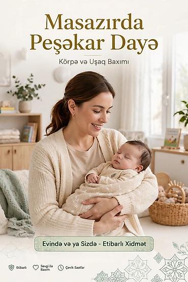 ev certojlari: Peşəkar dayə xidməti – körpə və uşaq baxımı Xidmətin məzmunu: - Evdə — 2